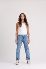 Ripped Knee Girls Light Jeans