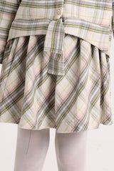 Gray/Rose Wool Skirt