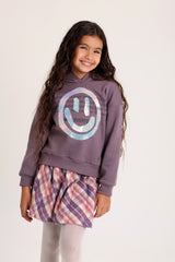 Purple Shinning Smile Face Sweatshirt