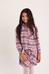 Buttom-Down Winter Purple Shirt