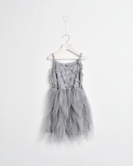 Plain Tulle With Flowers Dress