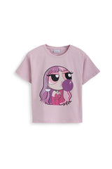 Bubbly Gum Girl T-shirt - Purple