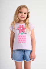 Sunflower Vase T-shirt - Pink