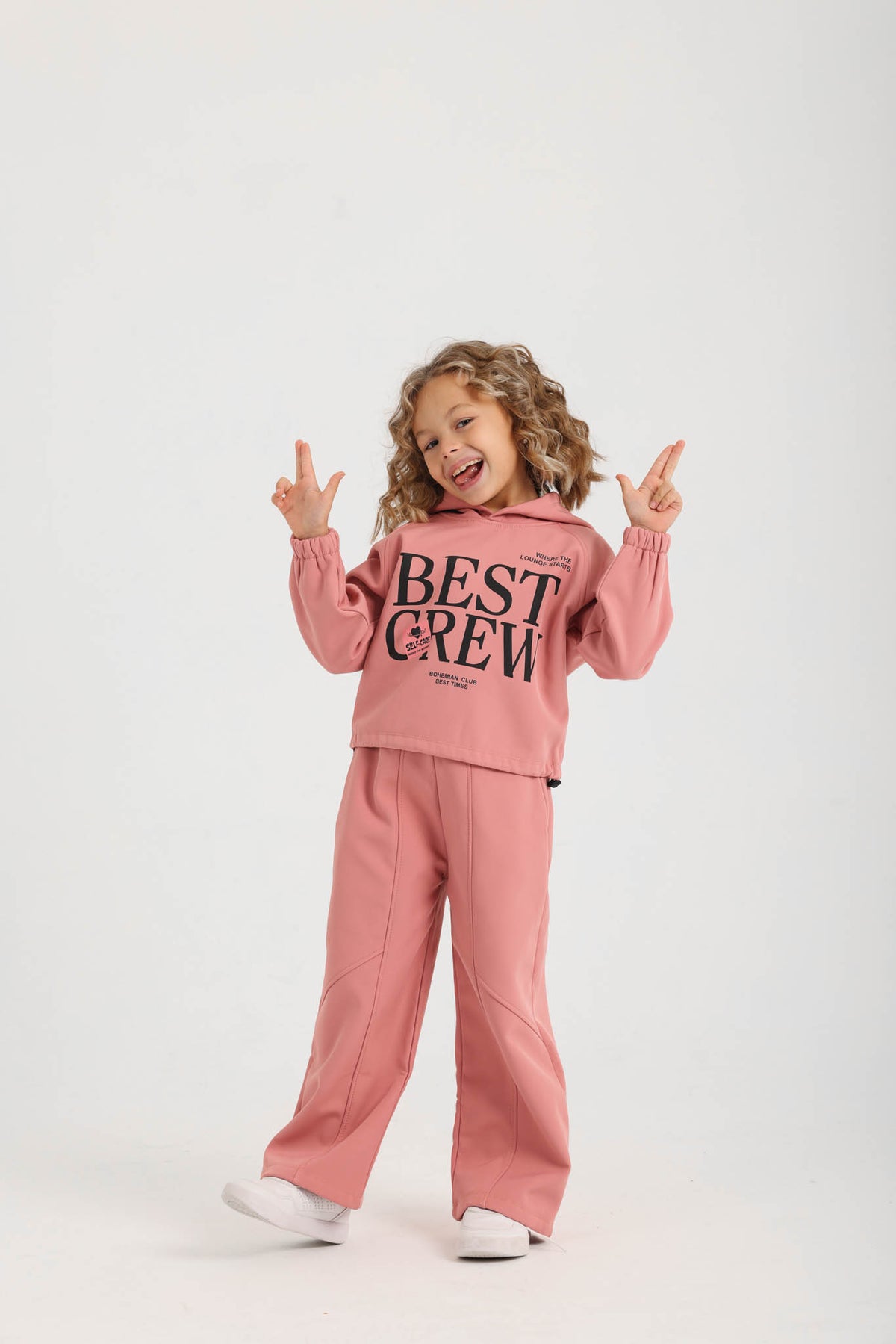 Best Crew Hoodie PJ - Pink