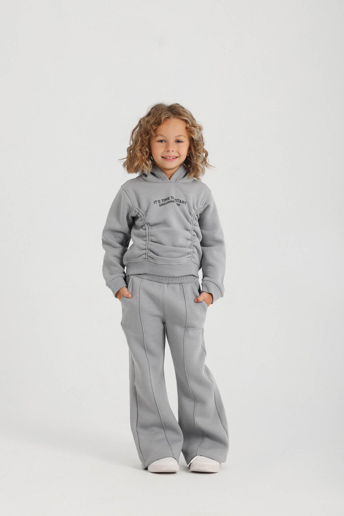 Rushed Front & Flare PJ - Gray