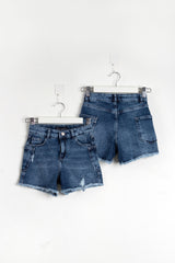 Side Pockets Jeans Short