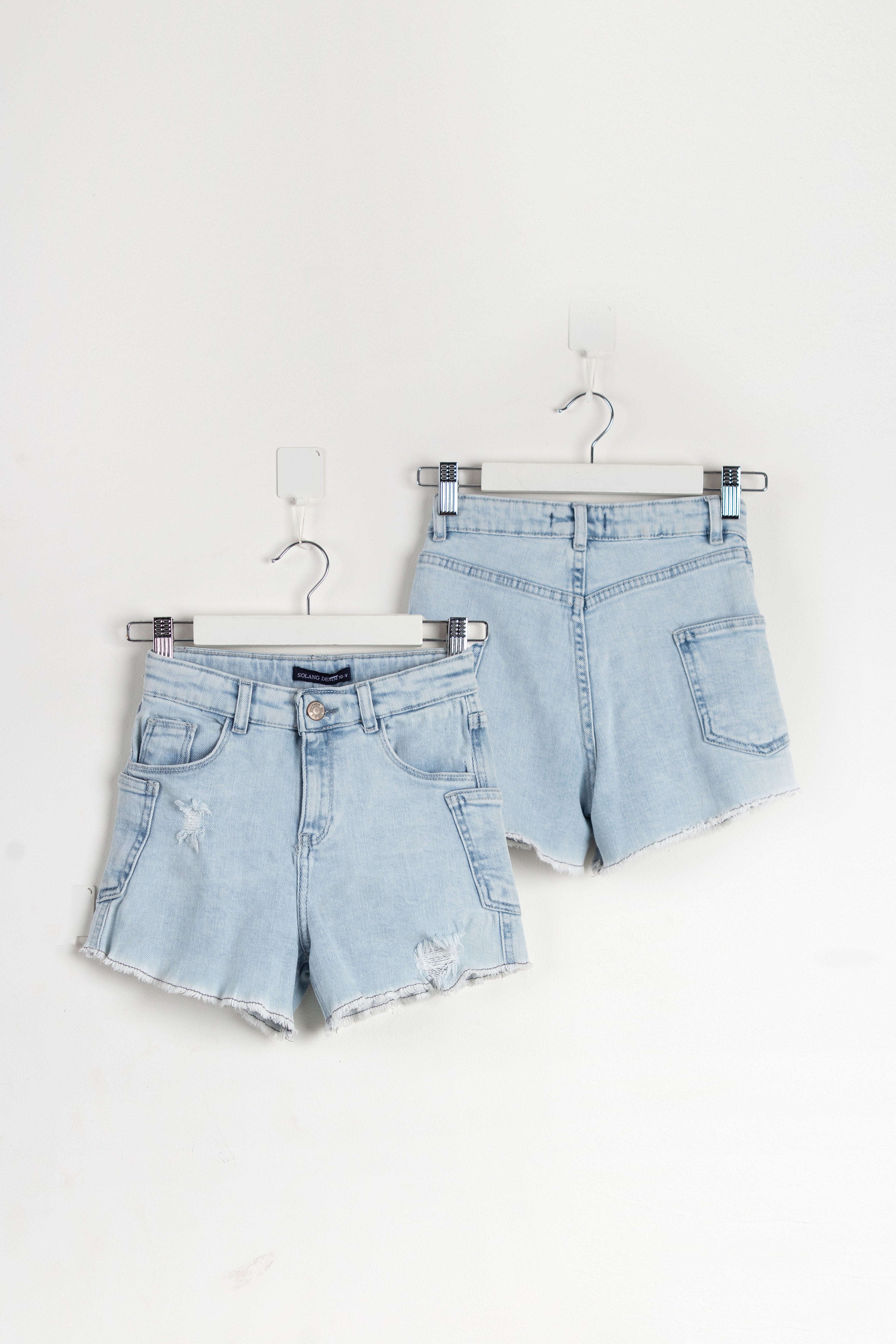 Side Pockets Jeans Short