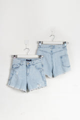 Side Pockets Jeans Short