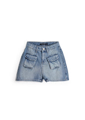 Cargo Pockets Short - Light Denim