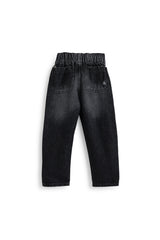 Relaxed High Waist Denim - Dark Gray