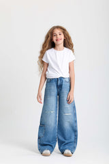 Wide Leg Pocket Denim