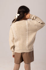 Plain Braided Knitwear Top