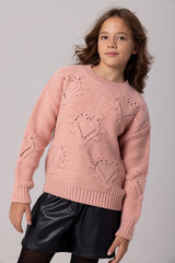 Heart Knitted Pullover