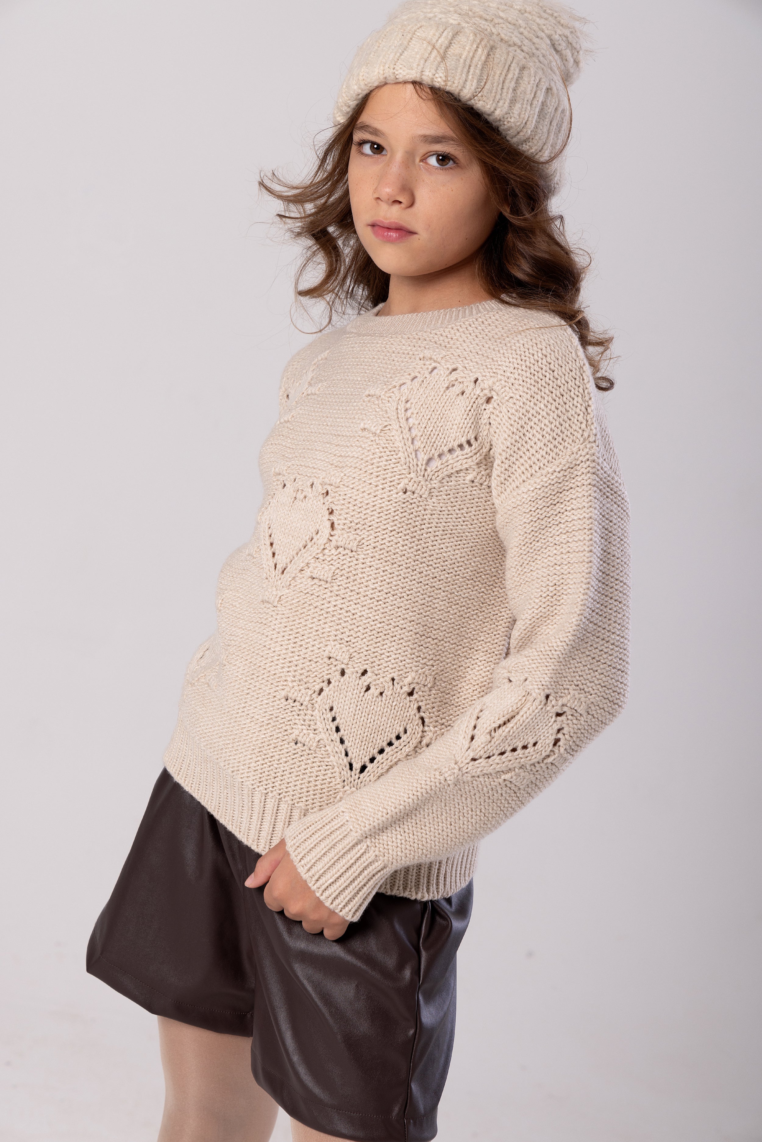 Heart Knitted Pullover