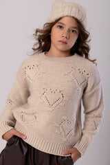 Heart Knitted Pullover