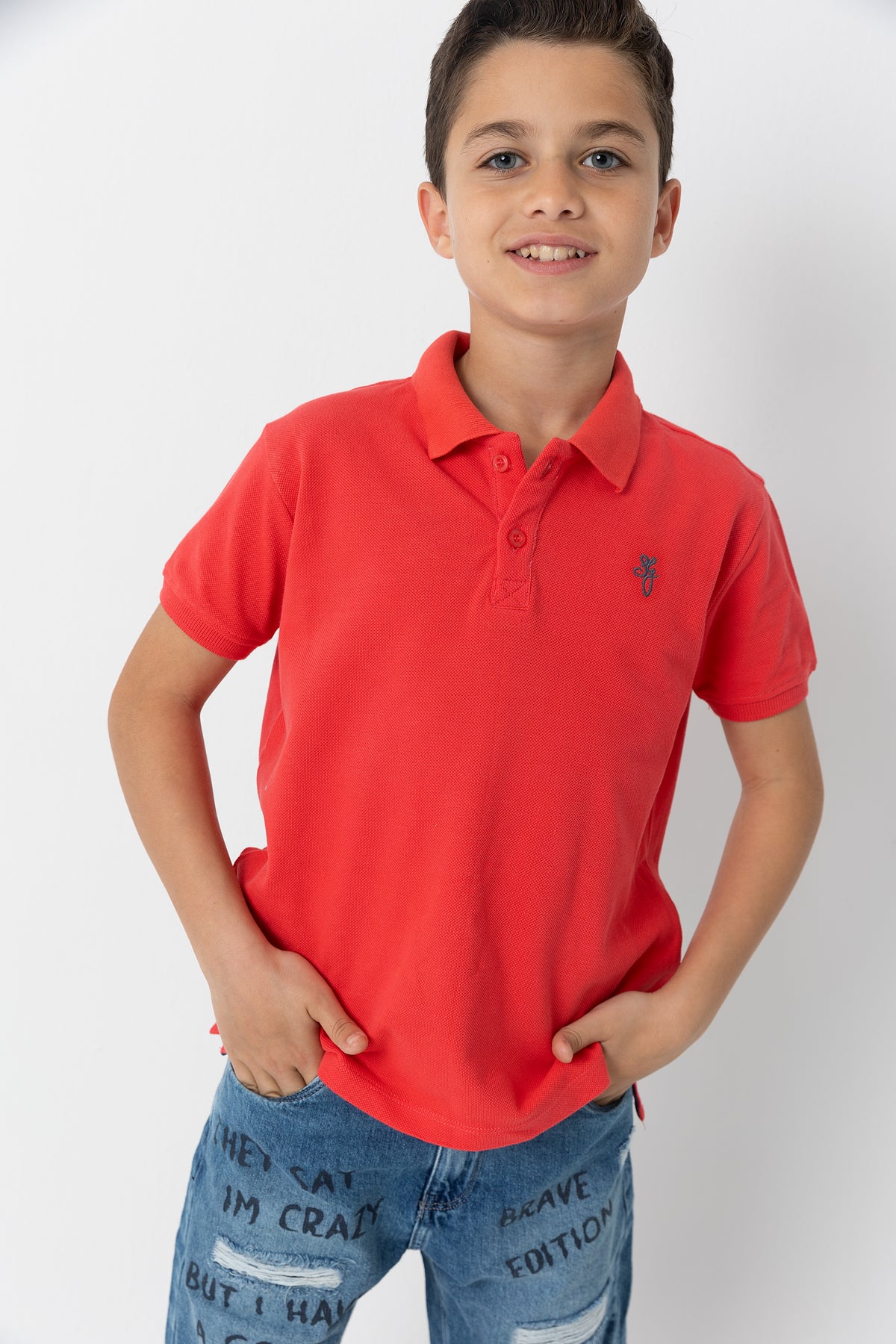 Red Polo Basic T-shirt