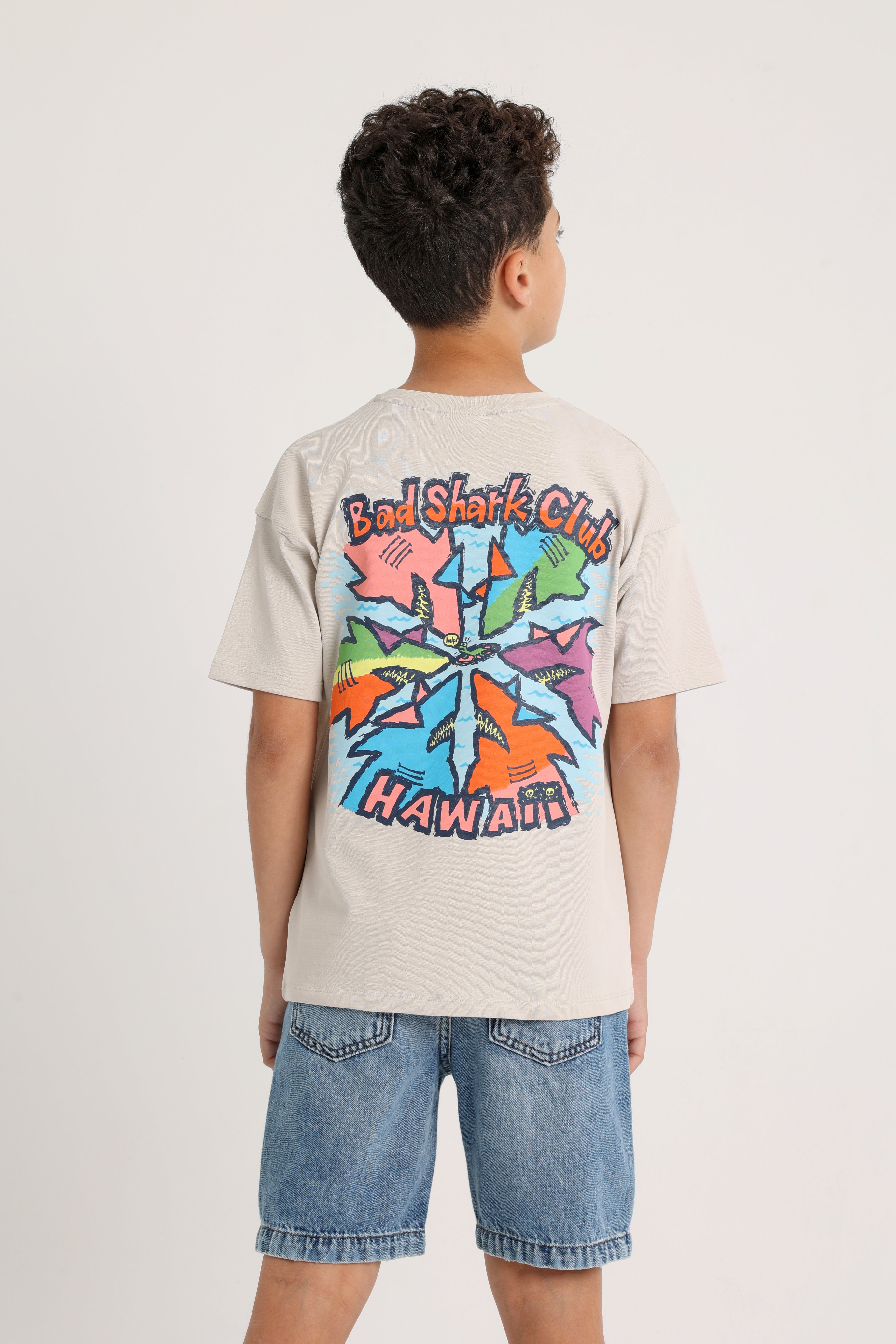 HAWAII Shark Club Grey  T-shirt