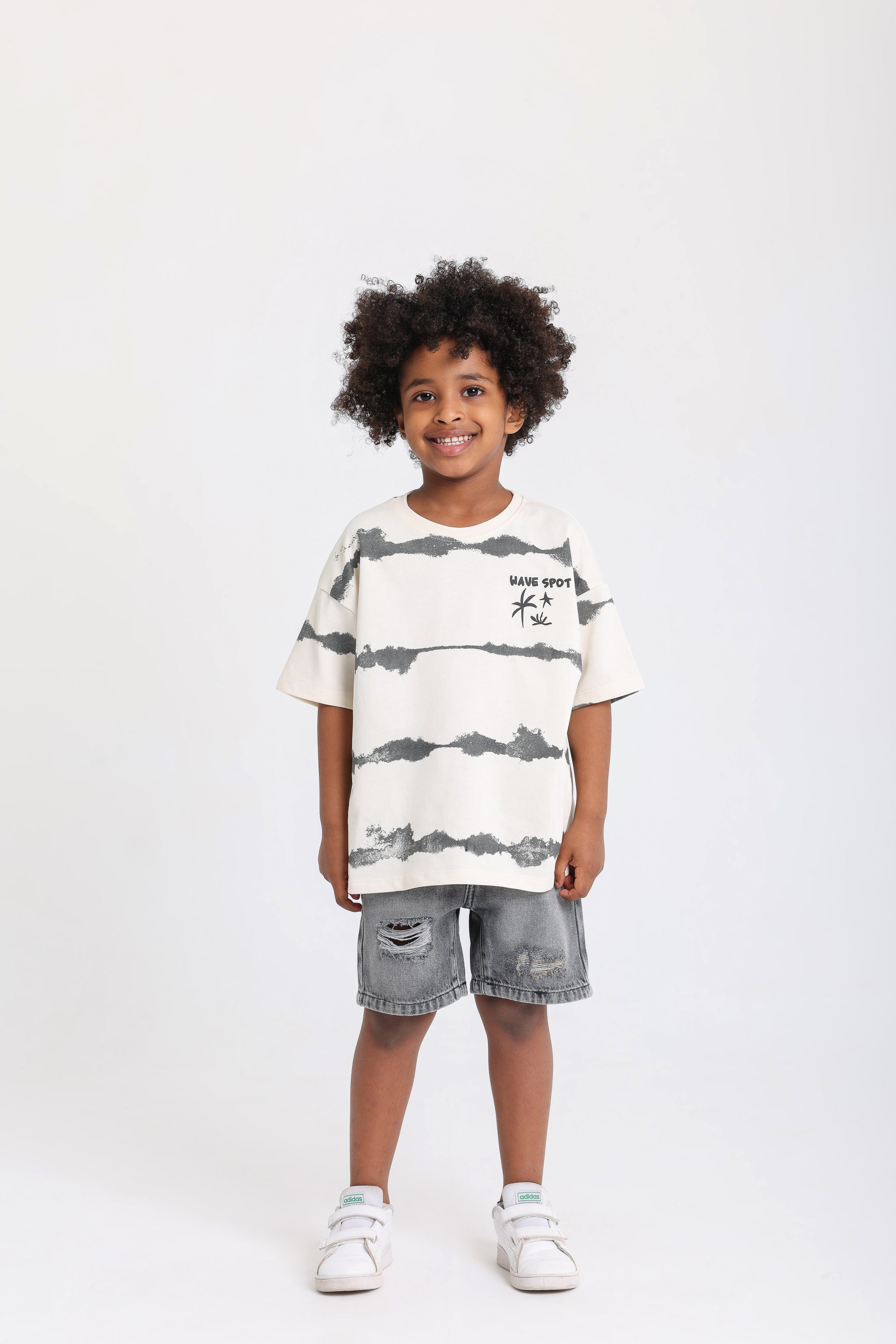 Wave Spot T-shirt - Beige