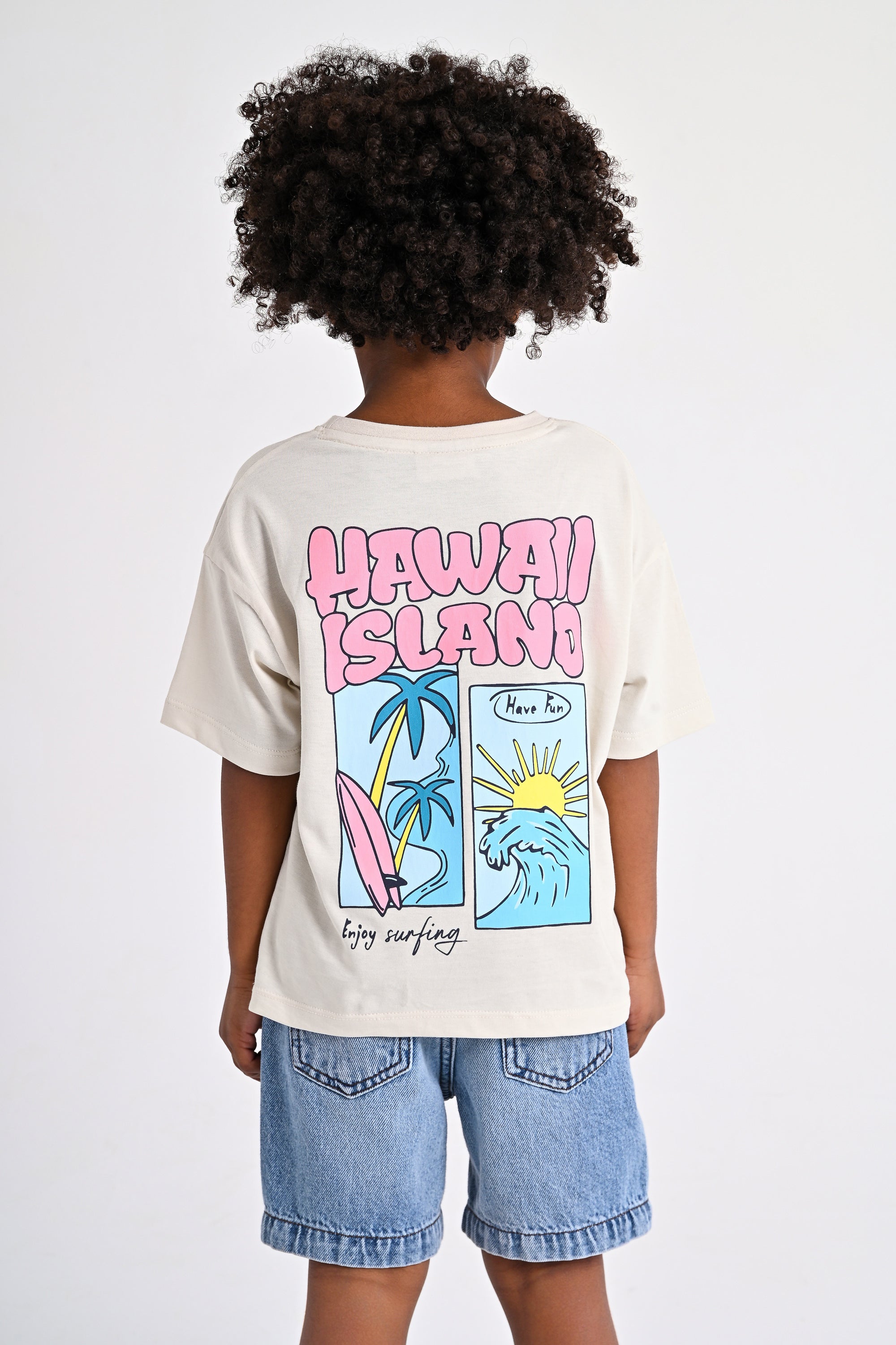 Enjoy Surfing T-shirt - Beige
