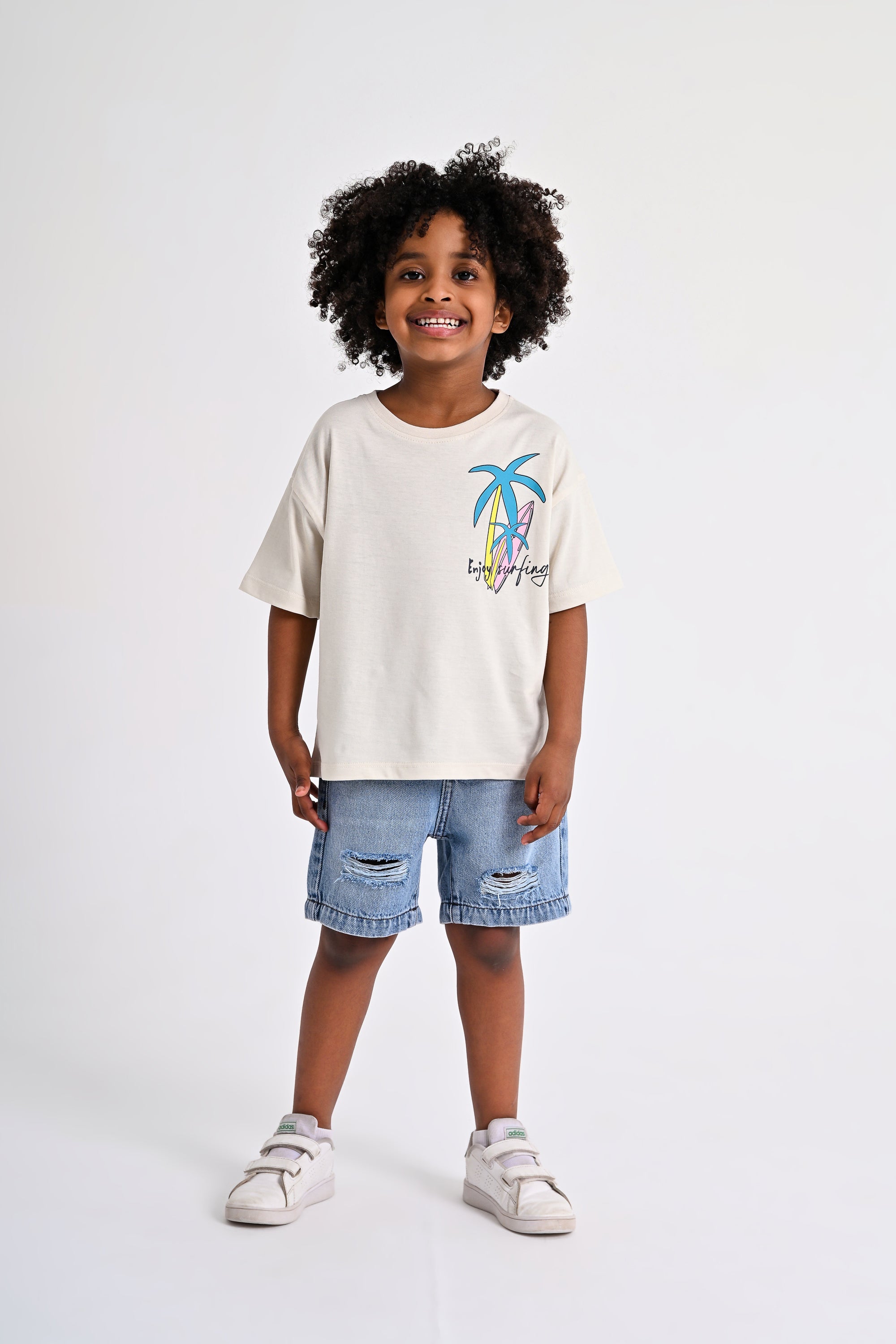 Enjoy Surfing T-shirt - Beige