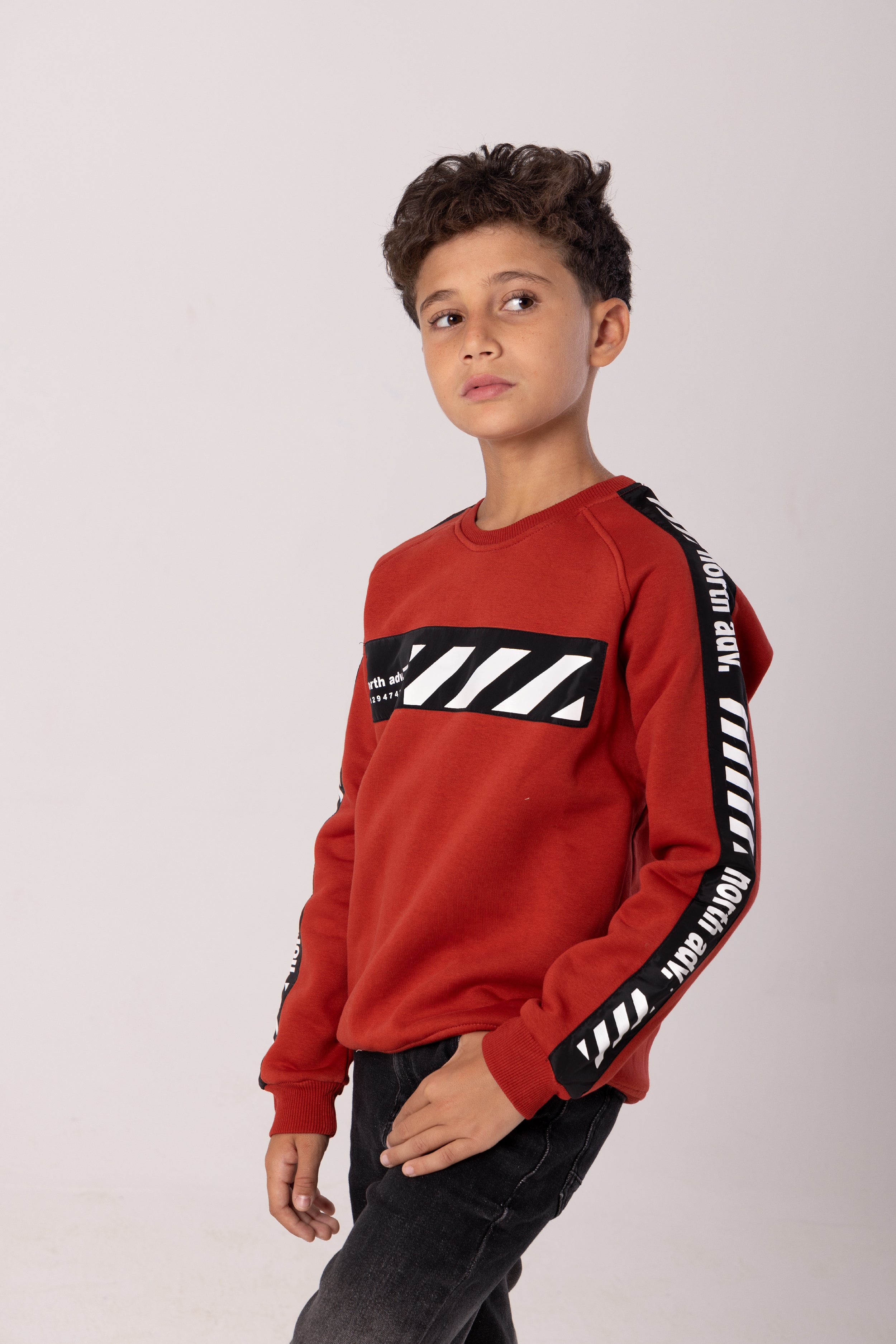 North Ad. Striped Sweatshirt