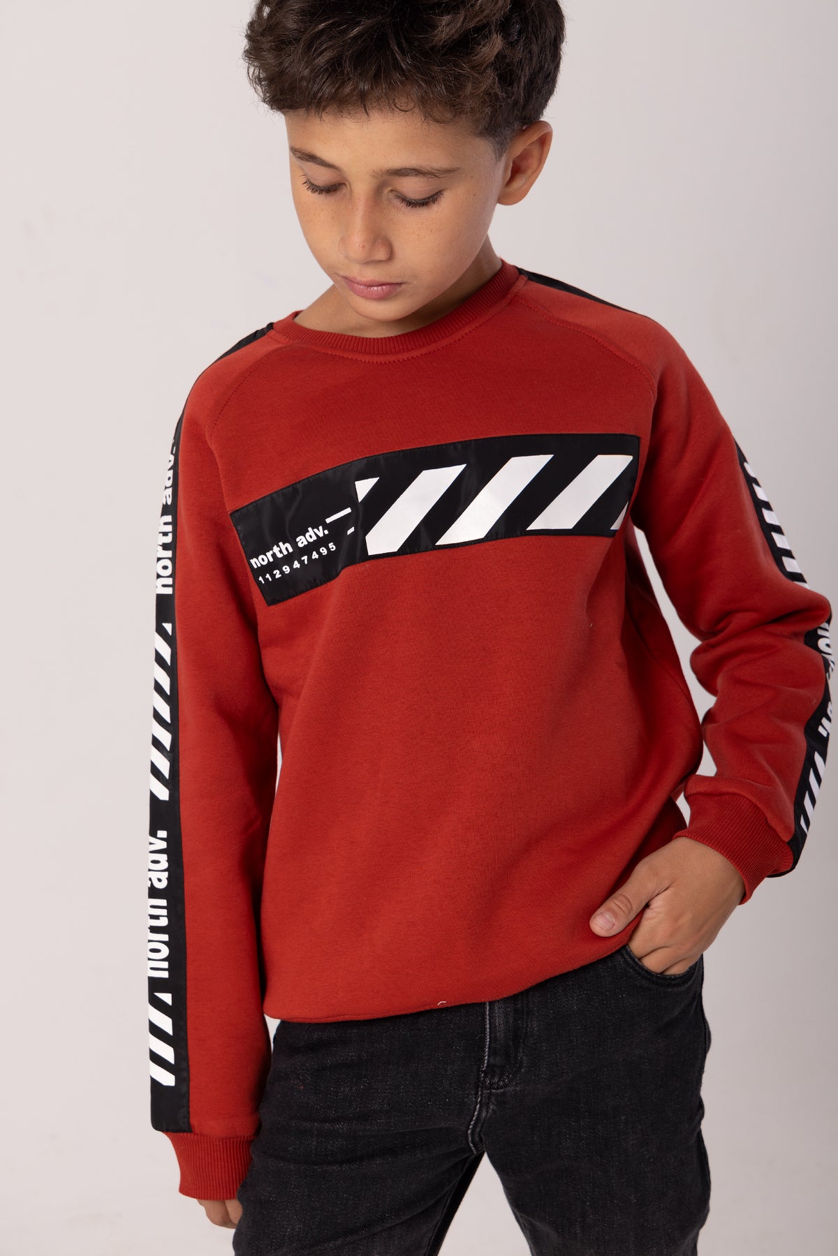 North Ad. Striped Sweatshirt