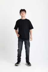 Faded Wash Gray Denim Jeans