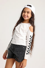 Cutted Sleeve Top