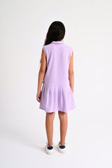 Sleevless Polo Purple Dress