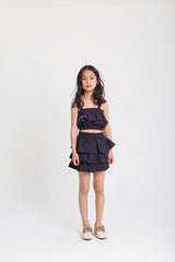 Floral Ruffle Skirt Set