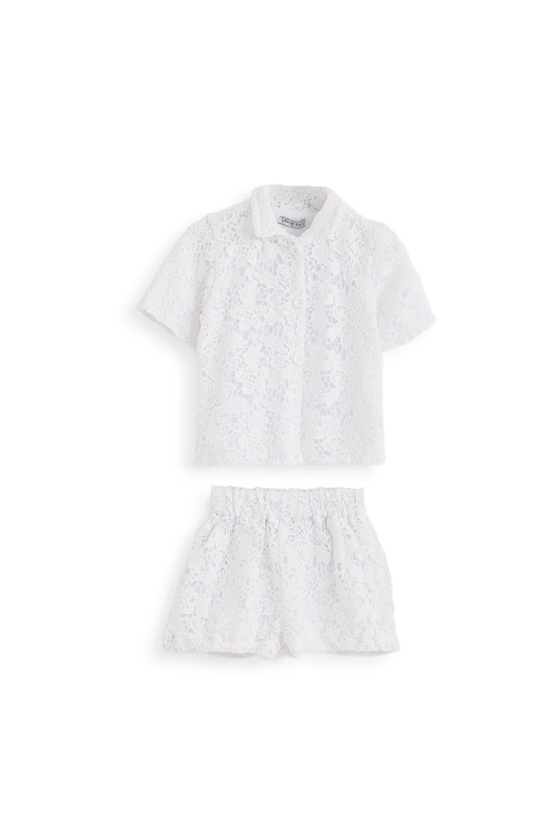 Embroidered White set