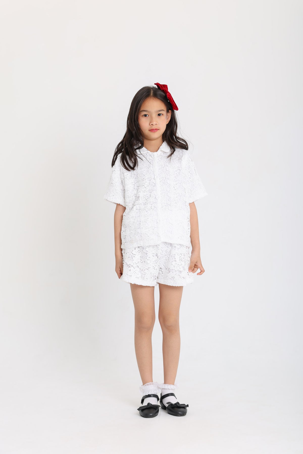 Embroidered White set