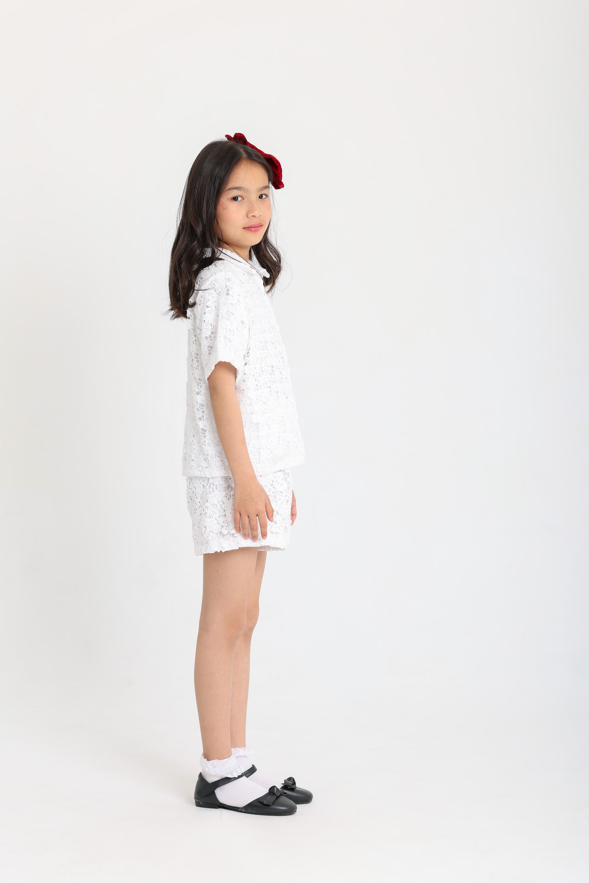 Embroidered White set