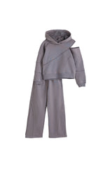 Cold Shoulder Cotton Gray Set