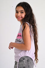 Loose Cut T-shirt - Purple