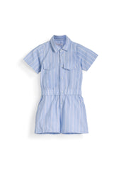 Striped Button-Down Jumpsuit