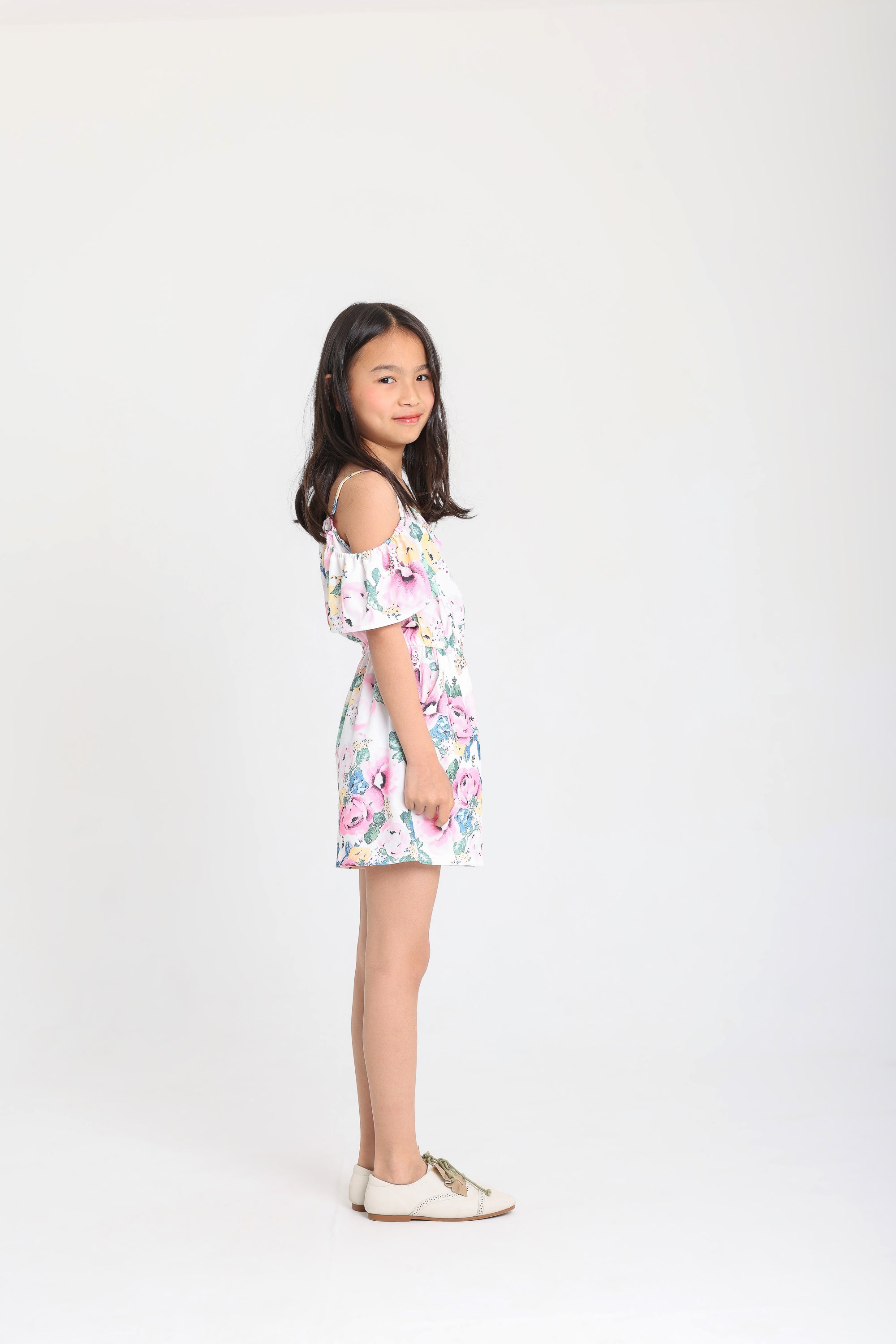 Off-Shoulder Flory Jaumsuit
