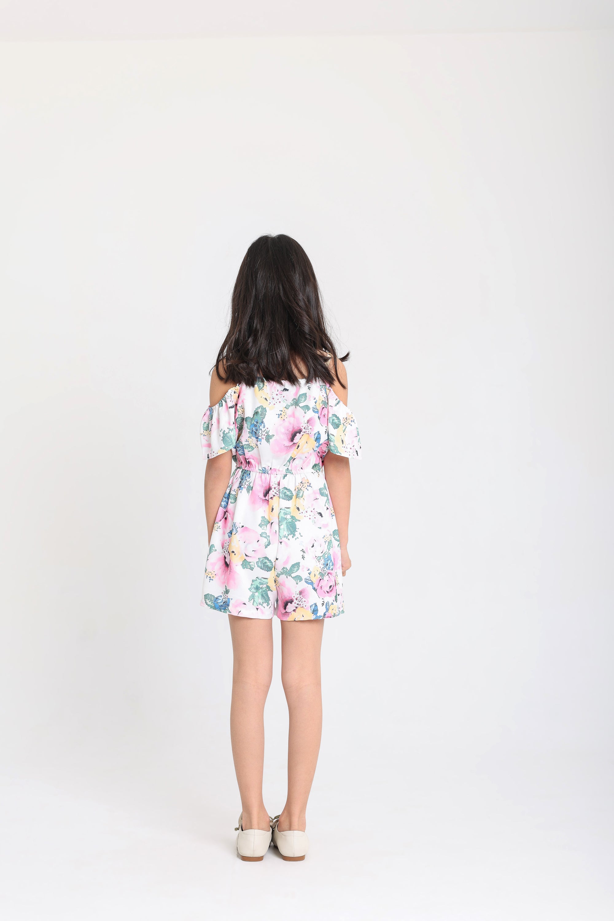 Off-Shoulder Flory Jaumsuit