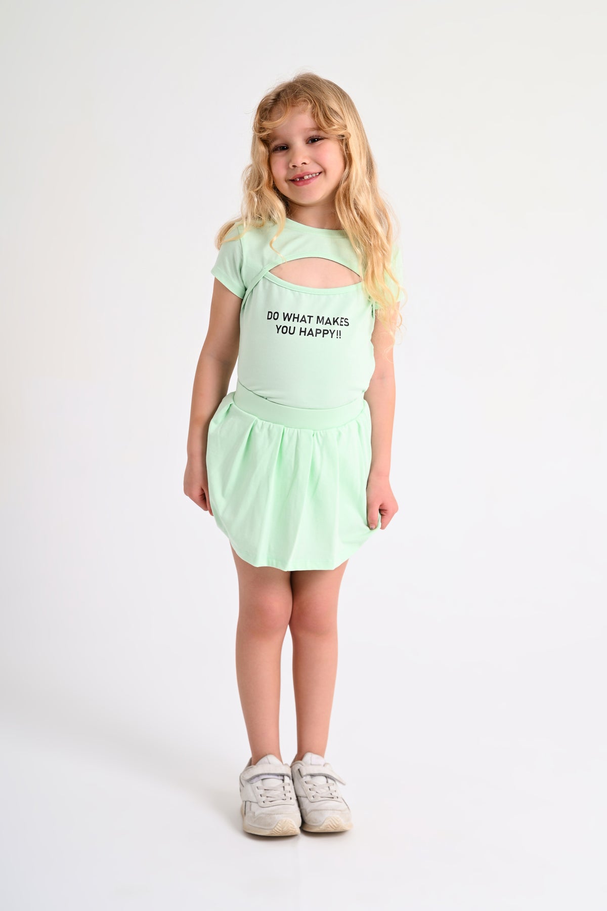 Cut-out Look Skort Set - Pistage