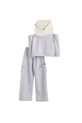 Off Shoulder Hooded Cotton Set