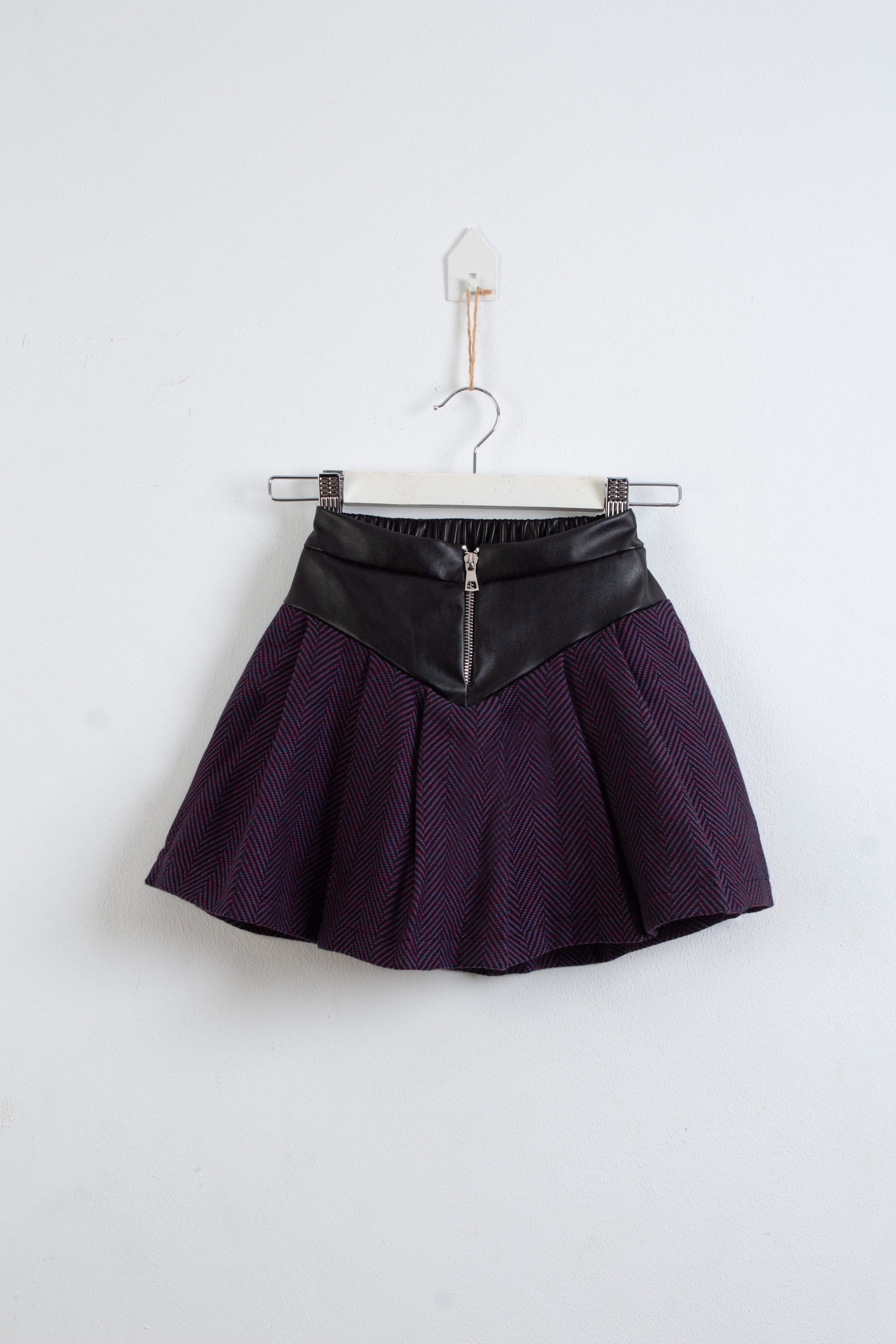 Leather Wool Trendy Skirt