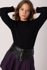 Leather Wool Trendy Skirt