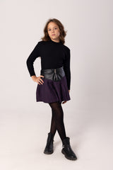 Leather Wool Trendy Skirt