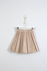 Accordion Leather Skirt