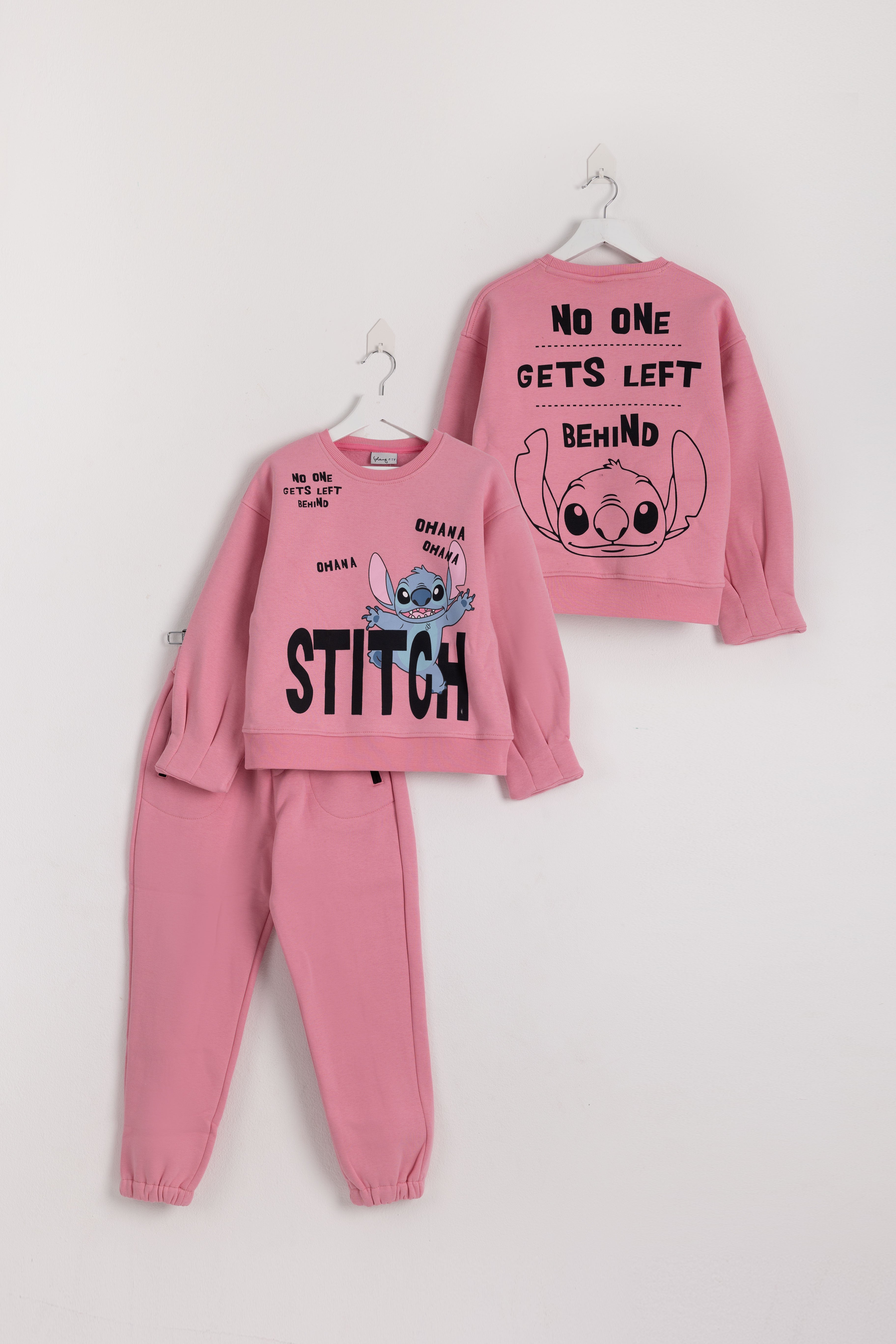 STITCH Set Left Behind  Hot Pink PJ