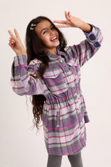 Classy Wool Purple Dress