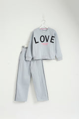 LOVE Striped Pants Gray Pajama