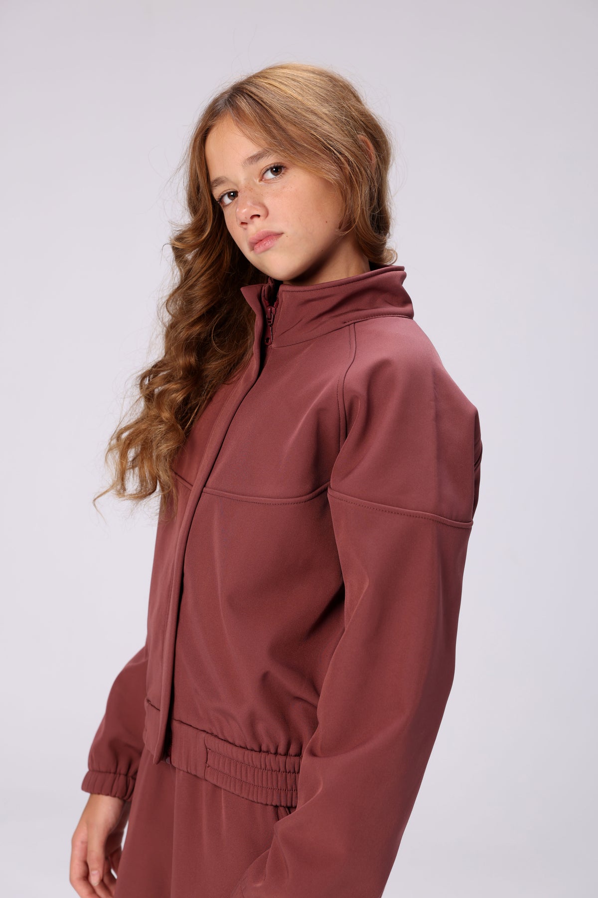 Soft Polar Dark Red Girls Tracksuit