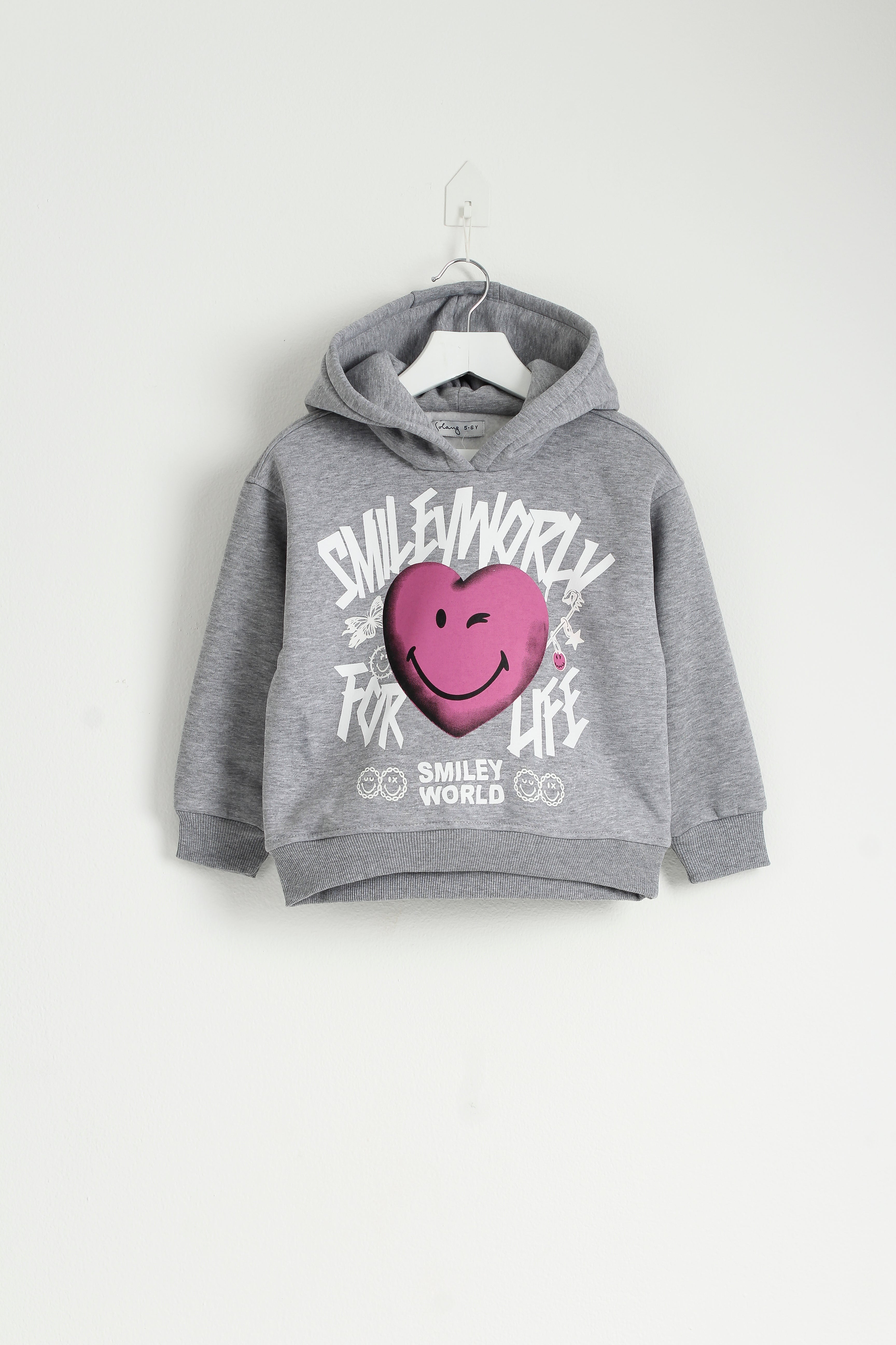 Smiley Heart Gray Sweetshirt