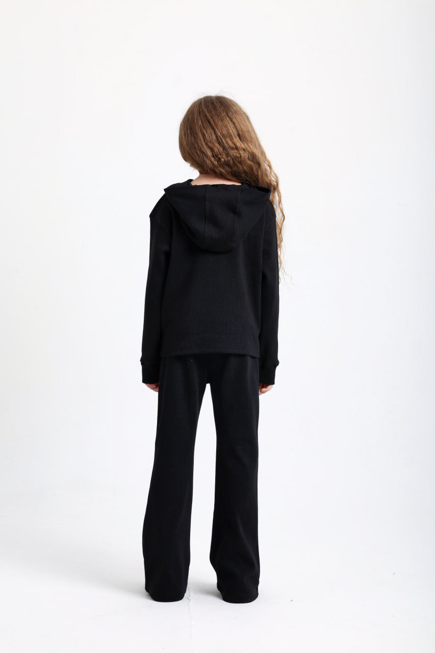 Trendy Spring Plain Black Set
